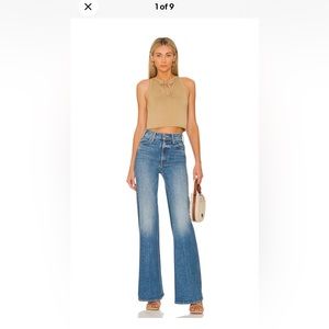 Mother jeans wide leg The Hustler Roller heel